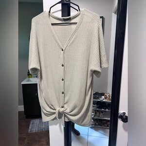 XL Tan Waffle Material Shirt